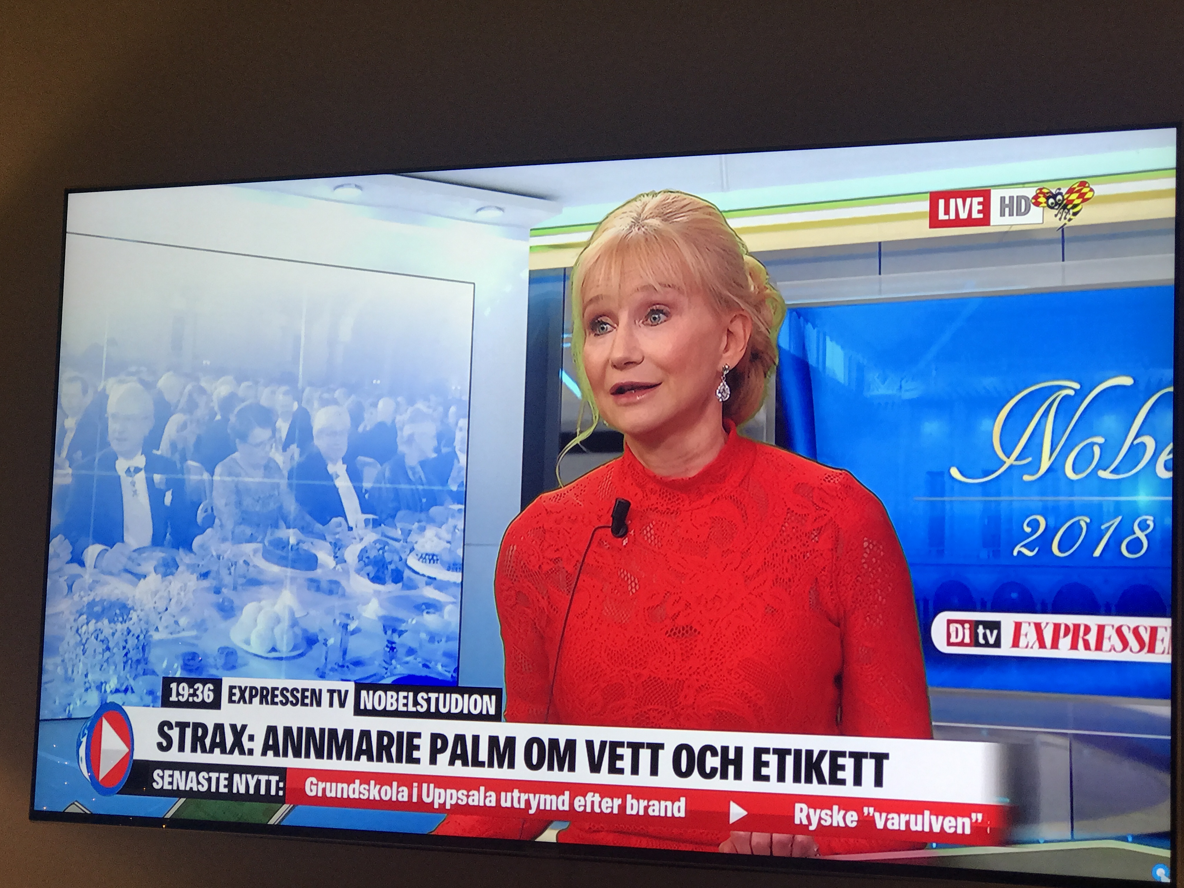 Annmarie Palm om vett och etikett i Nobelsändningen hos Expressen TV 10/12.  - Relationista